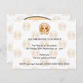 Meerschweinchen auf einem Muster der blasseren Einladung (Vorne/Hinten)