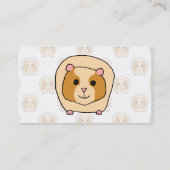 Meerschweinchen auf einem Muster der blasseren Visitenkarte (Rückseite)