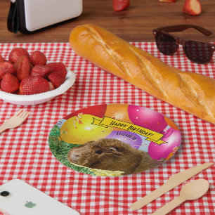 Meerschweinchen-buntes Ballon-Gewohnheits-Party Pappteller