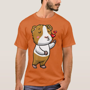 Meerschweinchen Cavy Nagetier Emoticon Küsse T-Shi T-Shirt