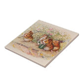 Meerschweinchen, die im Garten pflanzen Fliese (Seite)