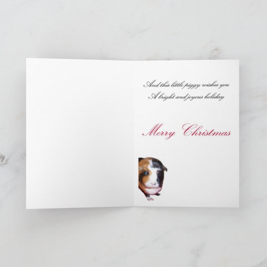 Meerschweinchen Feiertagskarte (Innenseite)