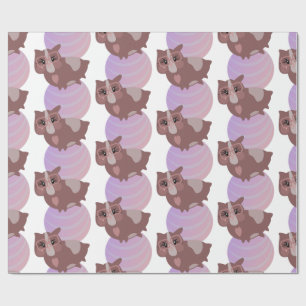 Meerschweinchen Fitnessstudio Lustiges Design Geschenkpapier