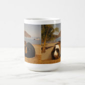 Meerschweinchen-Freunde auf dem Strand Kaffeetasse (Mittel)