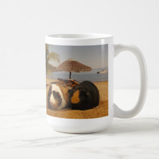 Meerschweinchen-Freunde auf dem Strand Kaffeetasse