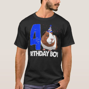 Meerschweinchen-Geburtstagsjunge 4 s Frauen Lustig T-Shirt