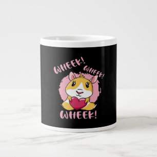Meerschweinchen-Herz-Quieken   Süßer Baby-Tierlieb Jumbo-Tasse