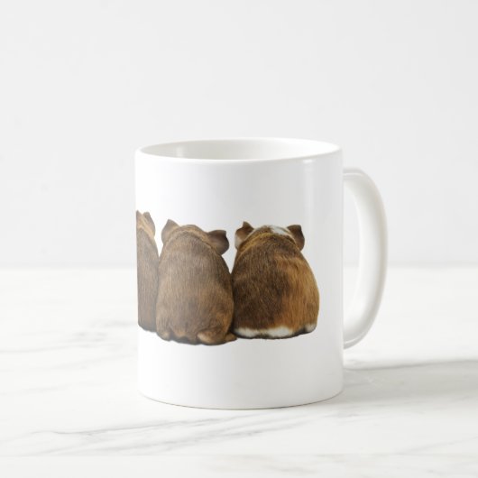 Meerschweinchen-Hintern-Tasse Kaffeetasse (VorderseiteRechts)