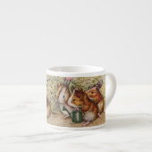 Meerschweinchen im Garten Samen pflanzend Espressotasse (Vorderseite Rechts)