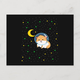 Meerschweinchen im Weltraum Süße Astronomie Meer Postkarte