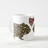 Meerschweinchen in der Liebe Kaffeetasse (Vorderseite Links)