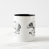 Meerschweinchen ist mein Geisttier. Fragen Sie Zweifarbige Tasse (Mittel)