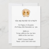 Meerschweinchen-Karikatur Einladung (Rückseite)