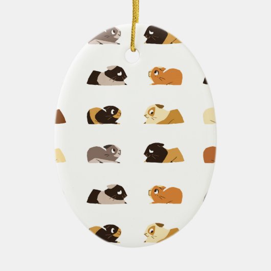 Meerschweinchen Keramik Ornament (Vorne)