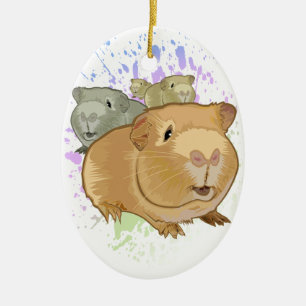 Meerschweinchen Keramik Ornament