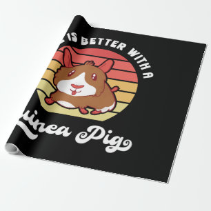 Meerschweinchen Leben ist besser retro vintage Geschenkpapier