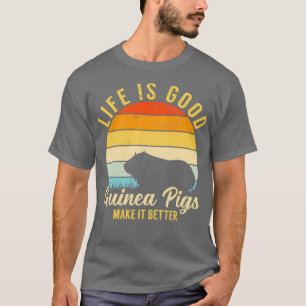 Meerschweinchen Leben ist besser Vintage Retro Hau T-Shirt