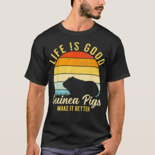 Meerschweinchen Leben ist besser Vintage Retro Hau T-Shirt