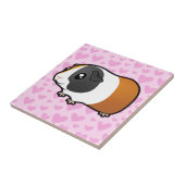 Meerschweinchen-Liebe (glattes Haar) Fliese (Seite)