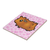 Meerschweinchen-Liebe (schäbig) Fliese (Seite)