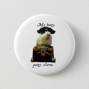 Meerschweinchen-lustiger Pirat Button