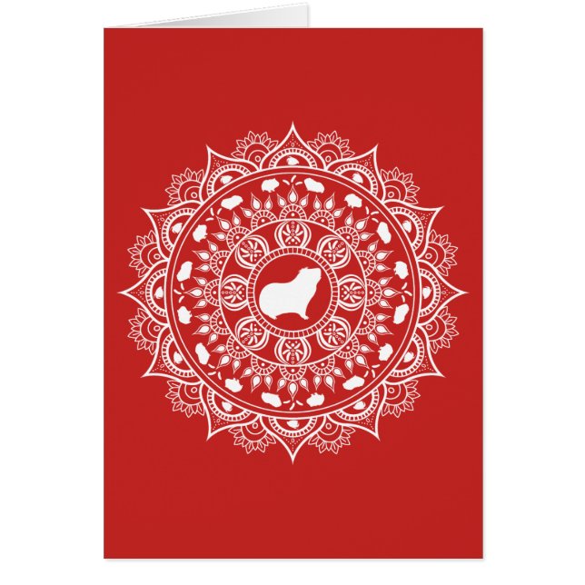 Meerschweinchen-Mandala-Kunst (Vorne)