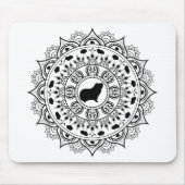 Meerschweinchen-Mandala-Kunst Mousepad (Vorne)
