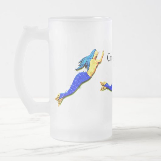 Meerschweinchen Mattglas Bierglas (Links)