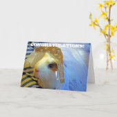 Meerschweinchen mit einem Schleier Karte (Gelbe Blume)