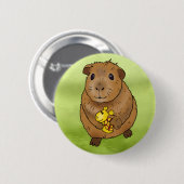 Meerschweinchen mit Schnecke Button (Vorne & Hinten)