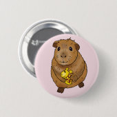 Meerschweinchen mit Schnecke Button (Vorne & Hinten)