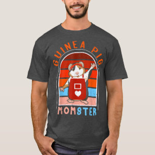 Meerschweinchen-Monster Lustig Damen Vintage Retro T-Shirt