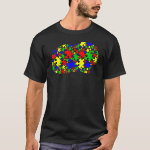 Meerschweinchen Puzzle Tiere  Autismus-Bewusstsein T-Shirt