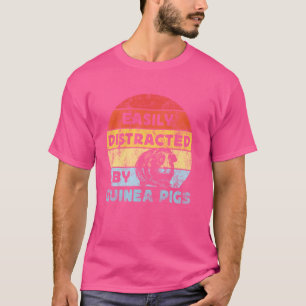 Meerschweinchen Retro Vintage Leicht Ablenkbar Dur T-Shirt