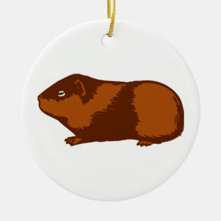 MEERSCHWEINCHEN-RUNDE VERZIERUNG KERAMIK ORNAMENT