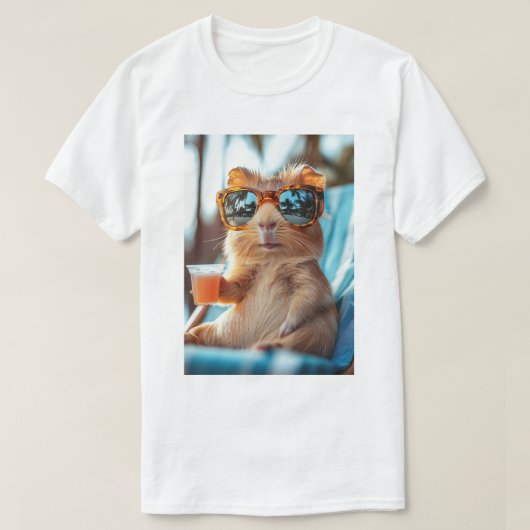 Meerschweinchen - Sommer, Sonne, Cocktails! T-Shirt (Design vorne)