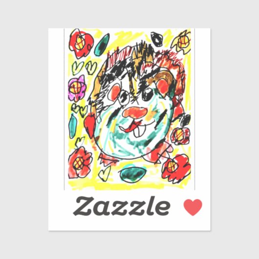 Meerschweinchen süß aufkleber (Blatt)