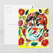 Meerschweinchen süß postkarte (Vorne/Hinten)