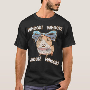 Meerschweinchen Süßes Tier Wheek Lustiges Vintage- T-Shirt