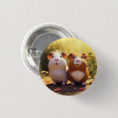 Meerschweinchen-themed-Abzeichen, Stift, Knopf. Button (Vorne & Hinten)