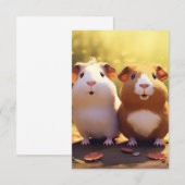 Meerschweinchen-Themendesign, süß . Dankeskarte (Vorne/Hinten)