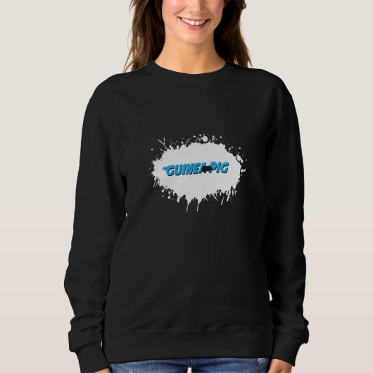 Meerschweinchen Tier Spaß Splash Sweatshirt (Vorderseite)