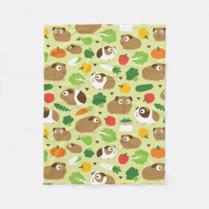 Meerschweinchen und ihre Leckereien Fleecedecke