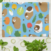 Meerschweinchen und ihre Leckereien Geschirrtuch (Gefaltet)