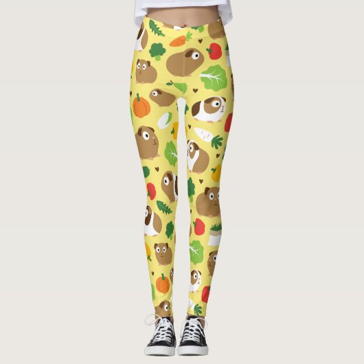 Meerschweinchen und ihre Leckereien Leggings (Vorderseite)