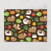 Meerschweinchen und ihre Leckereien Postkarte (Vorderseite)
