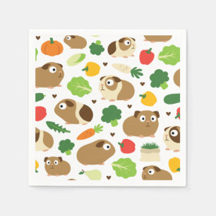 Meerschweinchen und ihre Leckereien Serviette