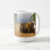 Meerschweinchen unter der Palme Kaffeetasse (VorderseiteRechts)