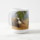 Meerschweinchen unter der Palme Kaffeetasse (Vorderseite Links)