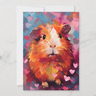 Meerschweinchen Valentinstag  Feiertagskarte